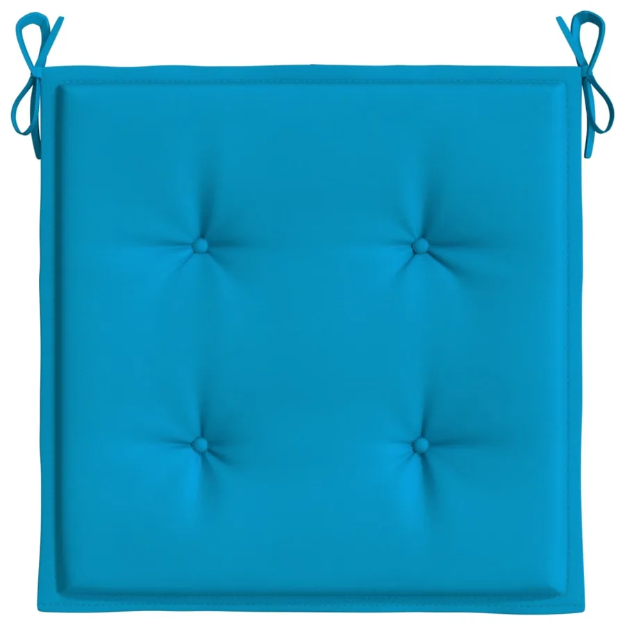 Coussins de chaise jardin lot de 4 bleu 50x50x4 cm tissu oxford - 5