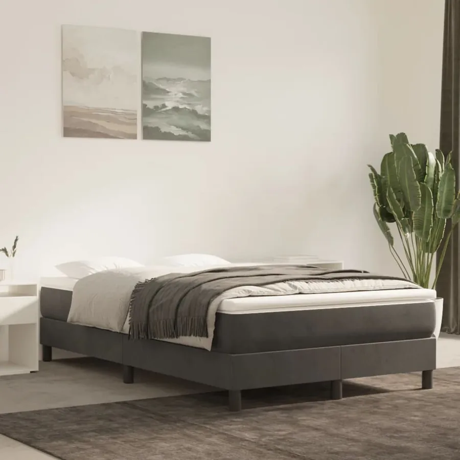 Matelas de lit à ressorts ensachés fermeté moyenne Gris foncé 120x200x20 cm