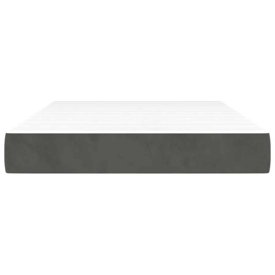 Matelas de lit à ressorts ensachés fermeté moyenne Gris foncé 120x200x20 cm - 3
