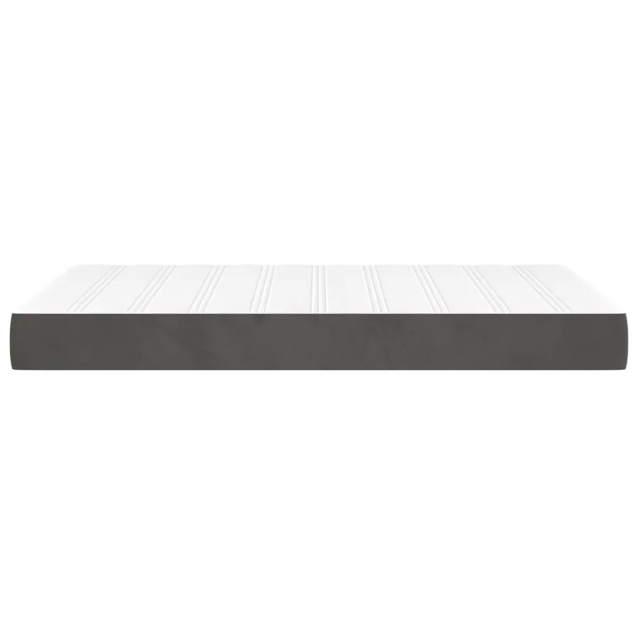 Matelas de lit à ressorts ensachés fermeté moyenne Gris foncé 120x200x20 cm - 4