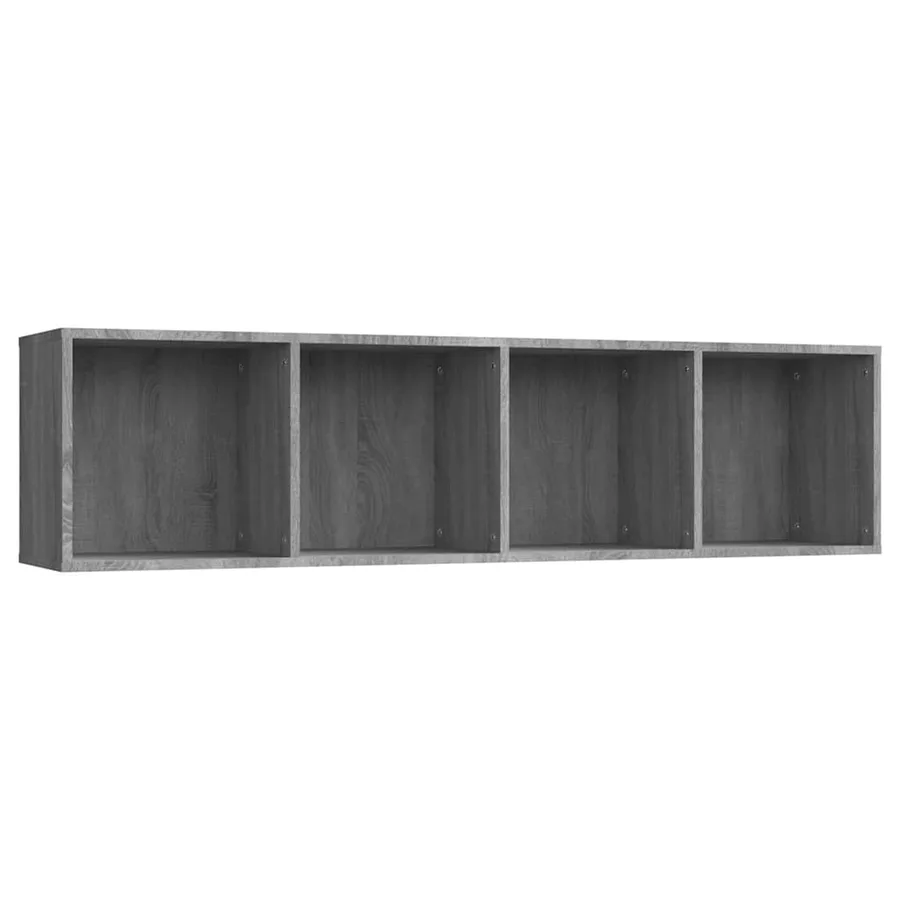 Bibliothèque/Meuble TV Sonoma gris 143x30x36cm Bois ingénierie - 2