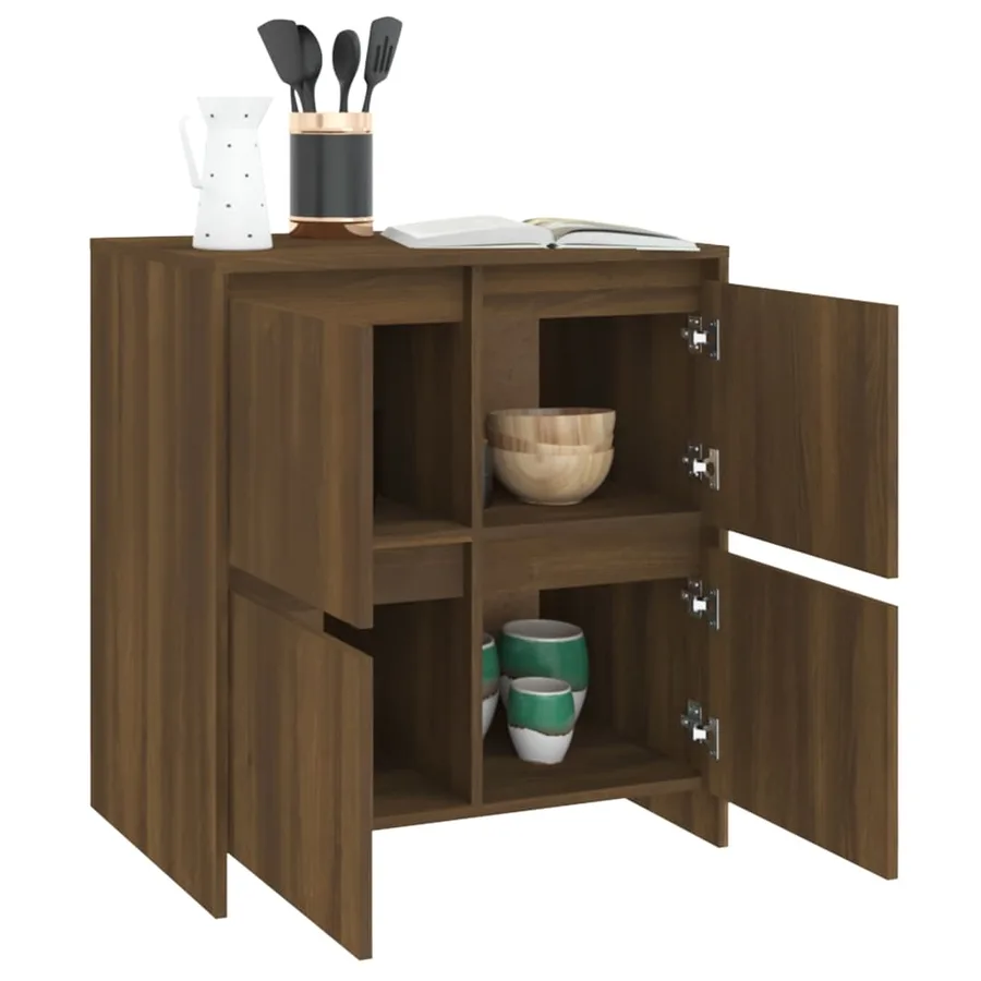 Buffet Chêne marron 70x41x75 cm Bois d'ingénierie - 6