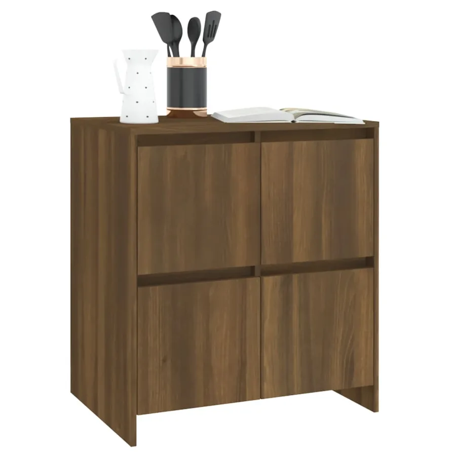 Buffet Chêne marron 70x41x75 cm Bois d'ingénierie - 7