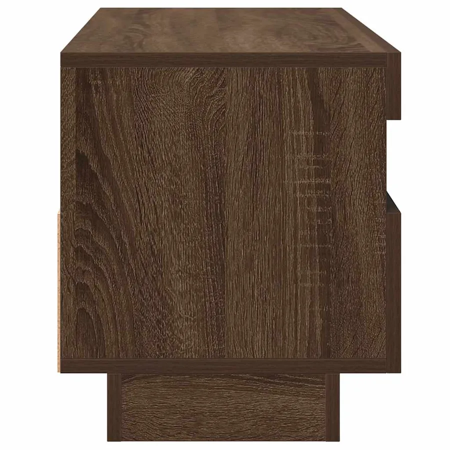 Meuble TV avec lumières LED chêne marron 100x35x40 cm - 11