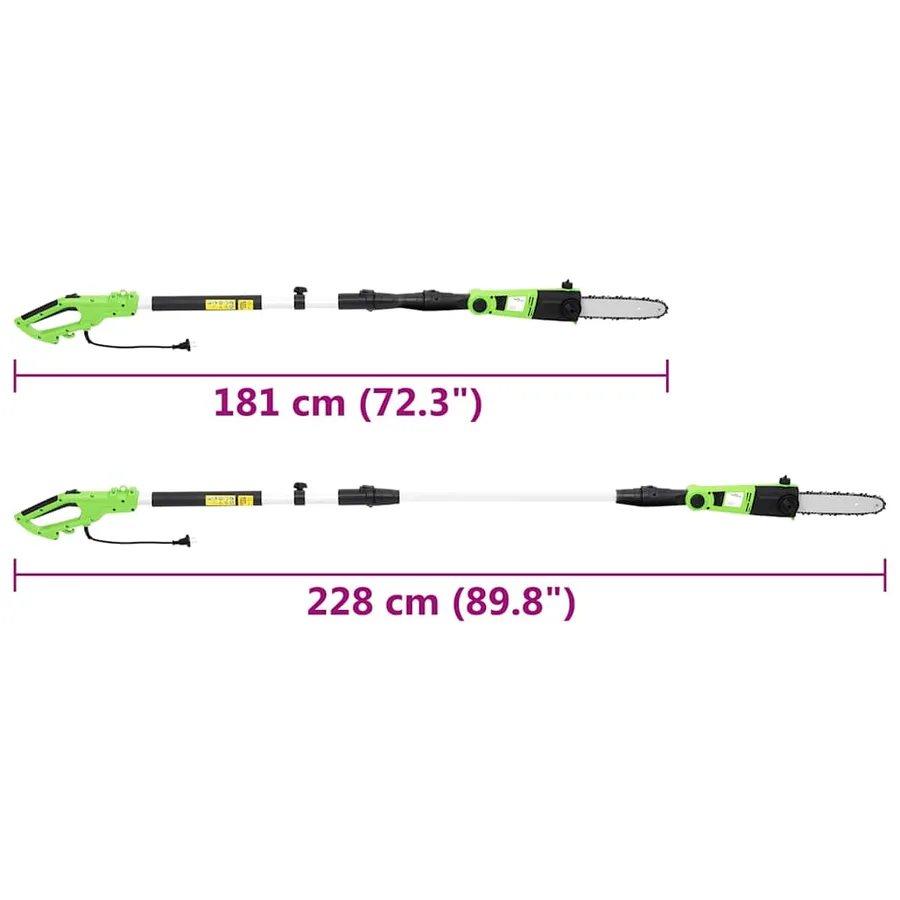 Tronçonneuse électrique à perche télescopique 25 cm 710 W - 9