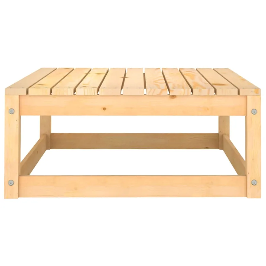 Repose-pieds de jardin avec coussins lot de 2 Pin massif - 5