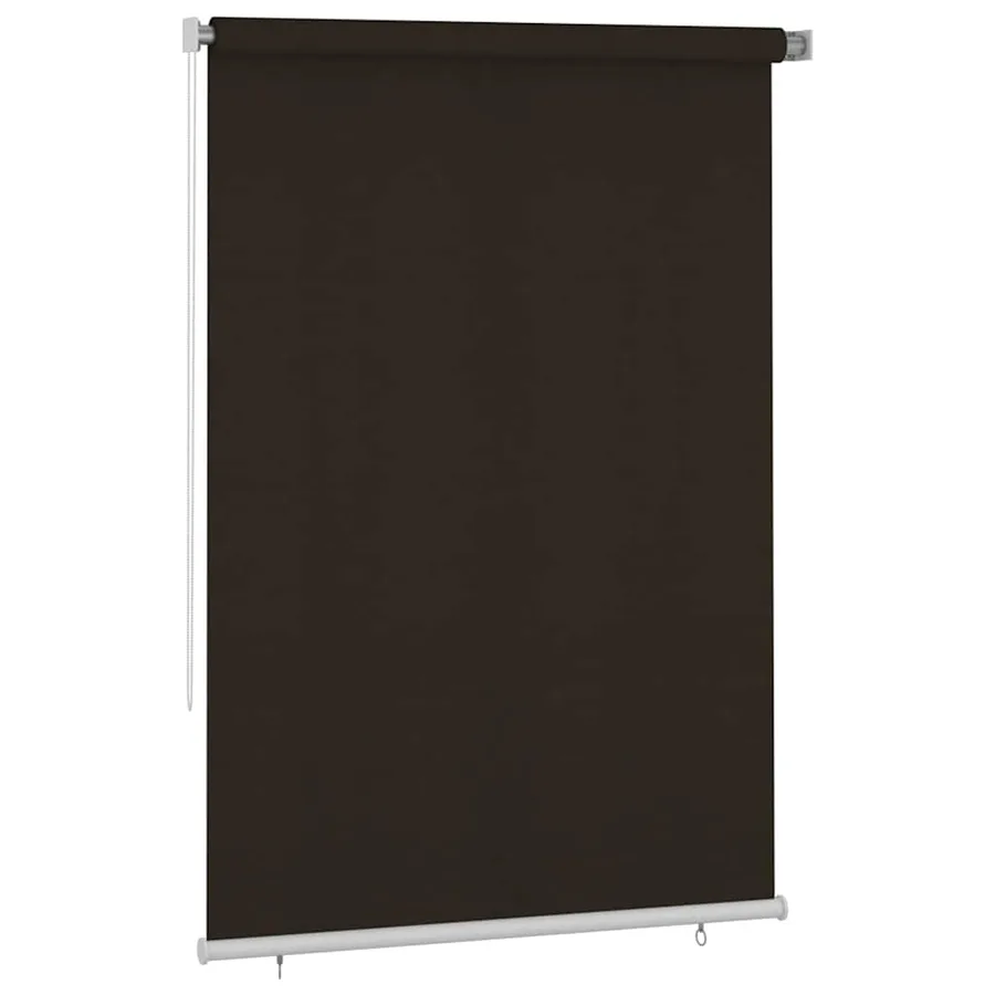 Store roulant d'extérieur 165 (l) x 230 (H) cm marron HDPE - 2