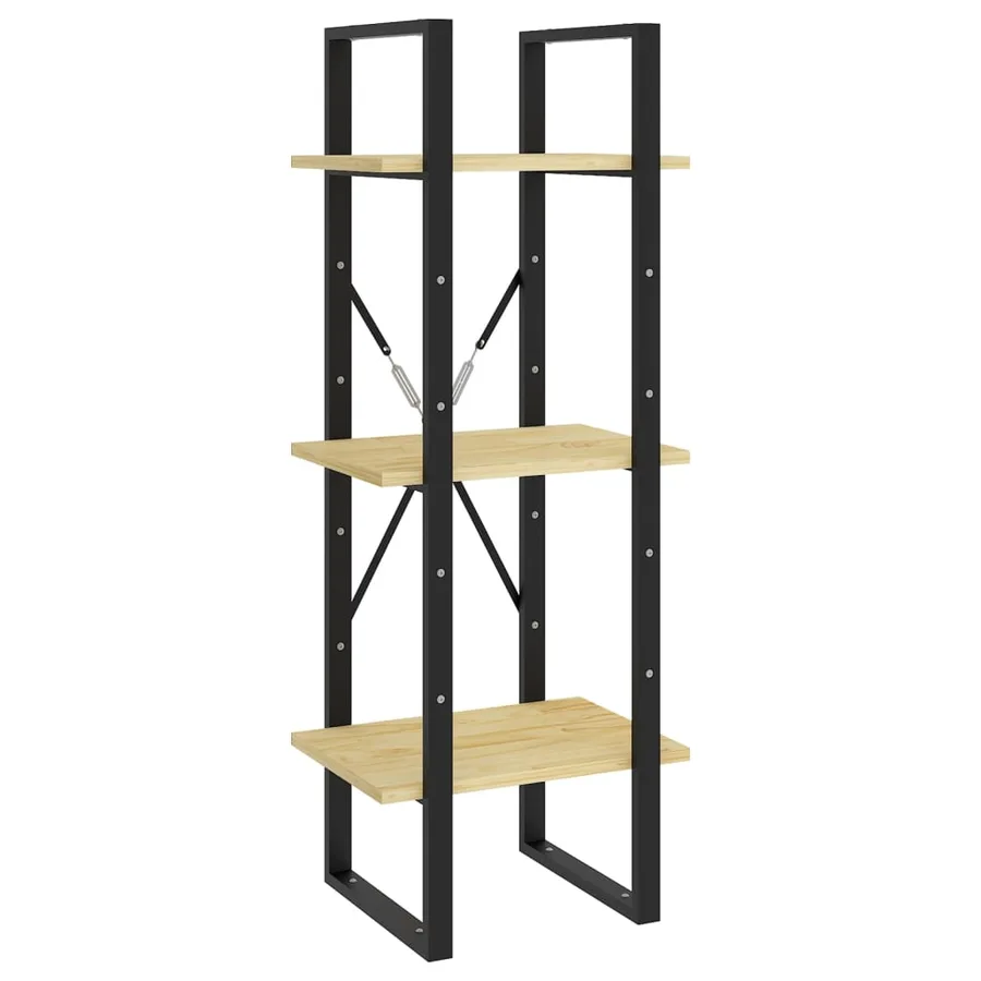 Bibliothèque à 3 niveaux 40x30x105 cm Bois de pin massif - 2