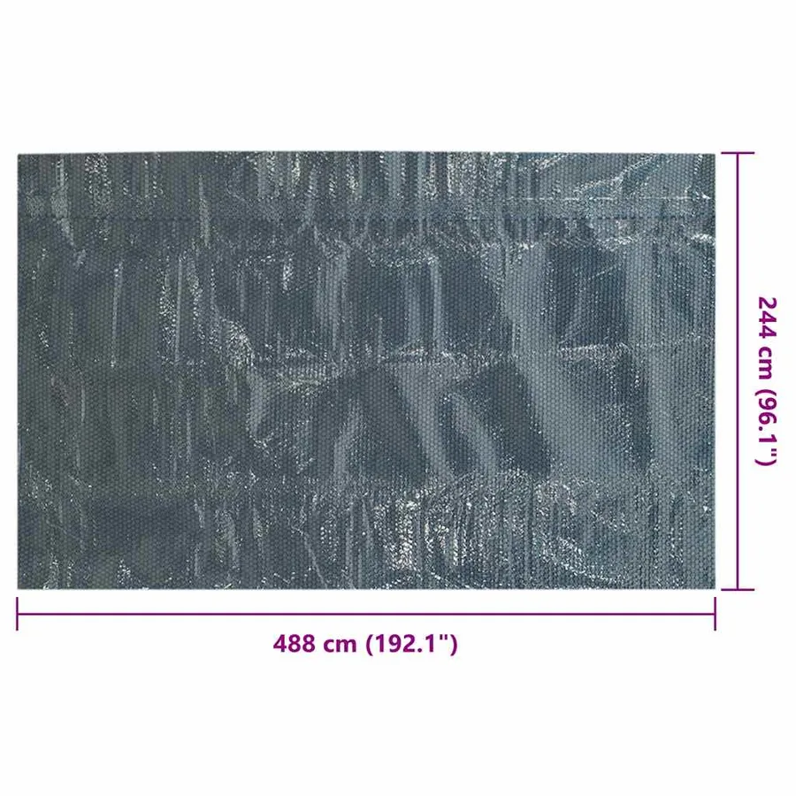 Film solaire de piscine flottant PE 488x244 cm Noir et bleu - 6
