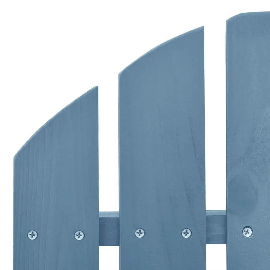 Chaise à bascule de jardin Adirondack bois de sapin massif bleu - 5