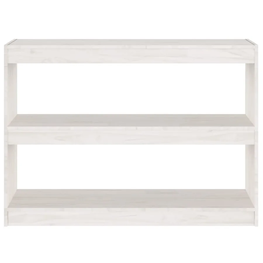Bibliothèque/Séparateur de pièce Blanc 100x30x71,5cm Pin massif - 5