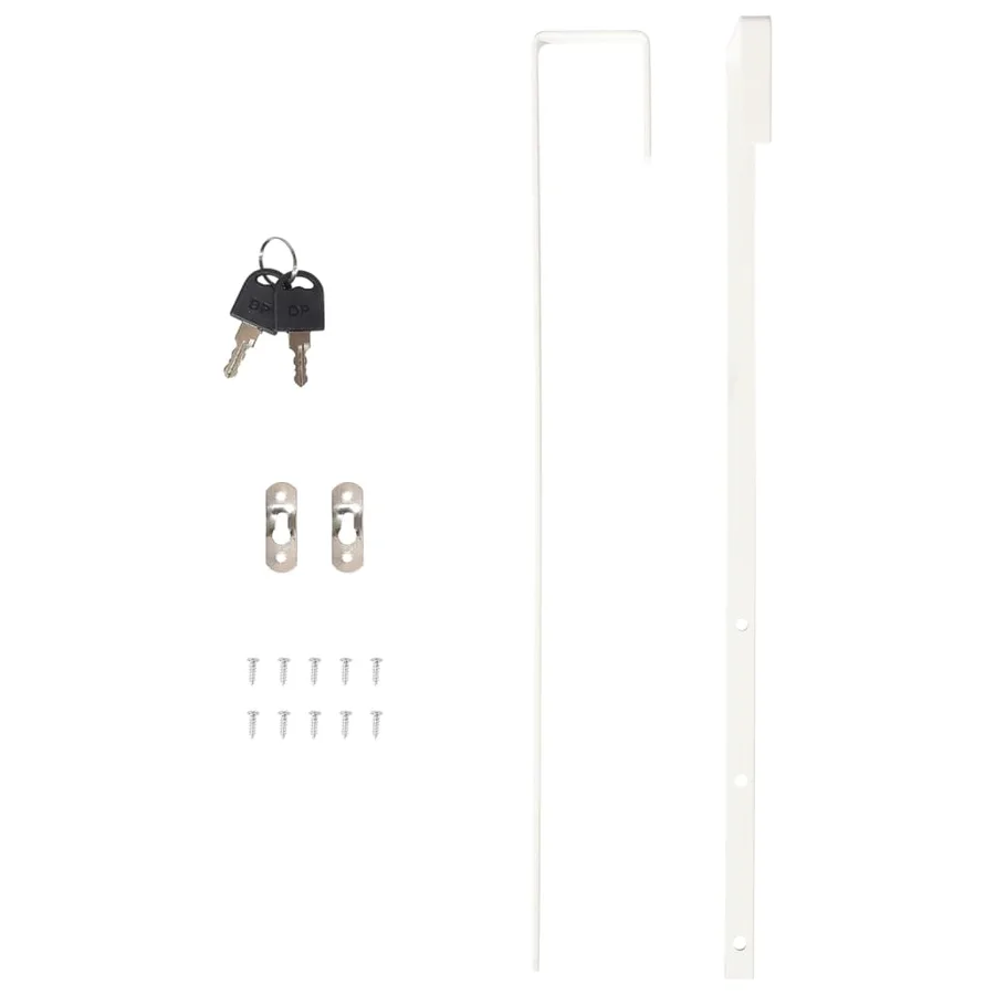 Armoire à bijoux avec miroir murale blanc 37,5x10x67 cm - 10