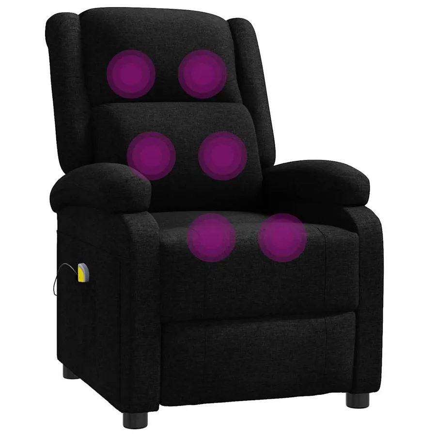 Fauteuil de massage Noir Tissu - 2