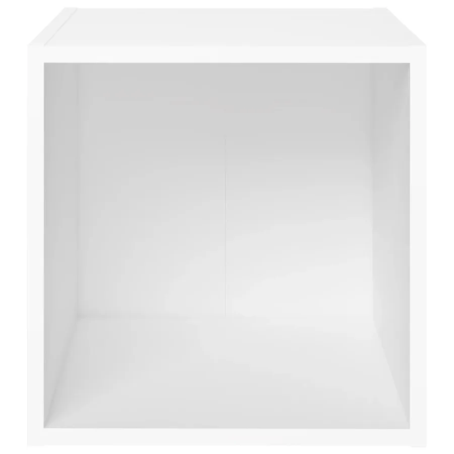 Meuble TV Blanc 37x35x37 cm Bois d’ingénierie - 3