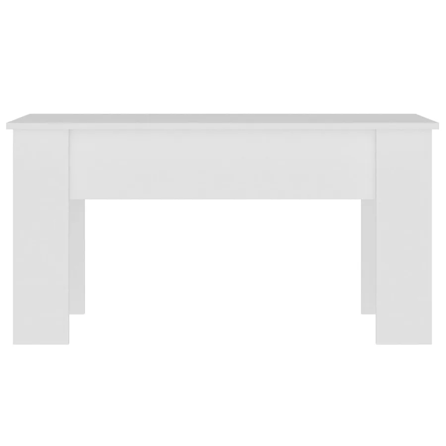 Table basse blanc 101x49x52 cm bois d'ingénierie - 6