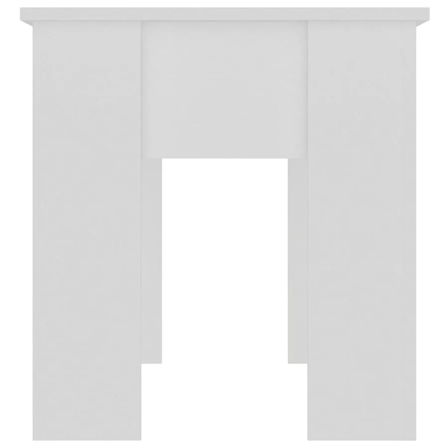 Table basse blanc 101x49x52 cm bois d'ingénierie - 7