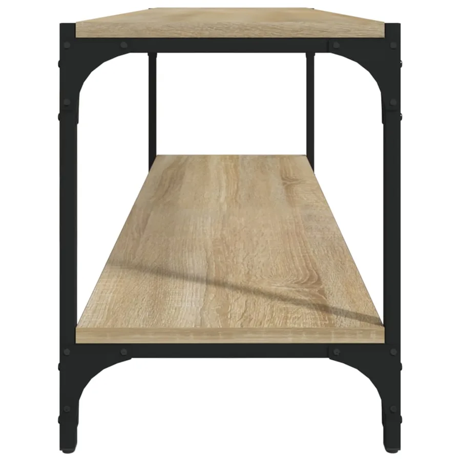 Meuble TV Chêne sonoma 100x33x41 cm Bois d'ingénierie et acier - 5