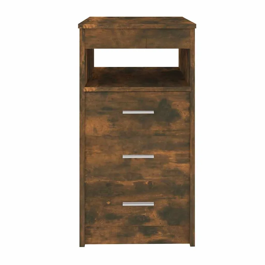 Armoire à tiroirs Chêne fumé 40x50x76 cm Bois d'ingénierie - 5
