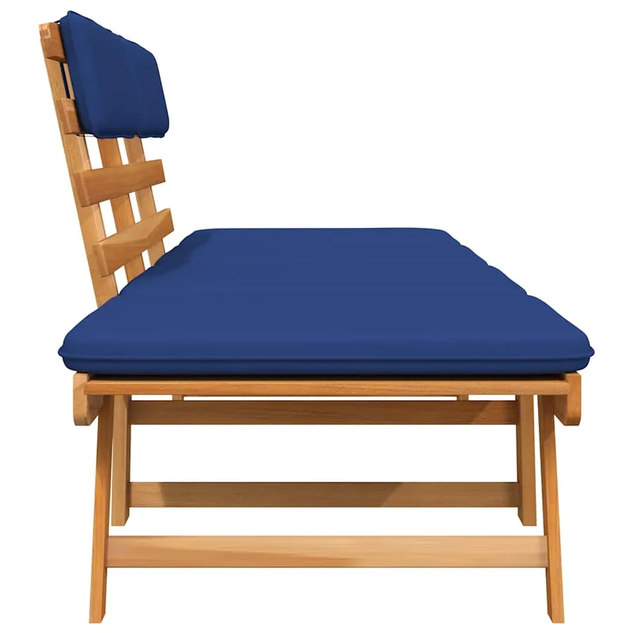 Banc de jardin avec coussins 2-en-1 190 cm Bois solide d'acacia - 8