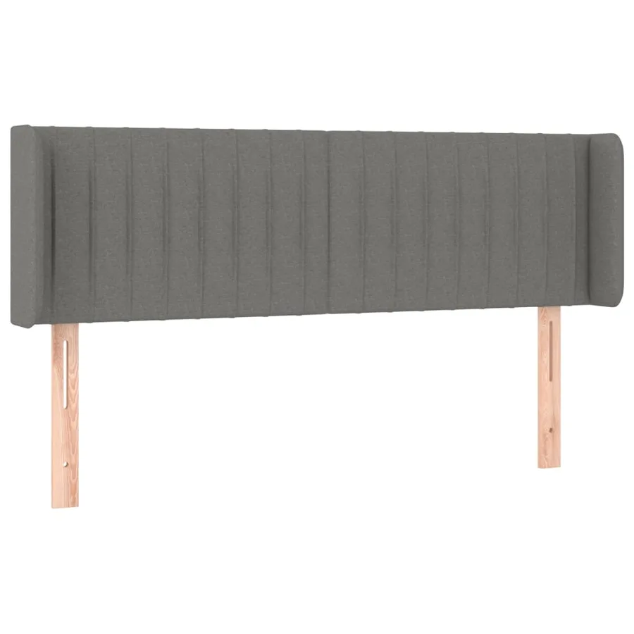Tête de lit à LED Gris foncé 147x16x78/88 cm Tissu - 3