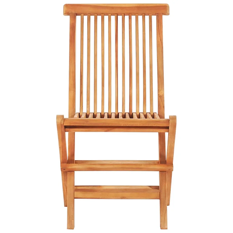 Ensemble à manger d'extérieur pliable 5 pcs Bois solide de teck - 9