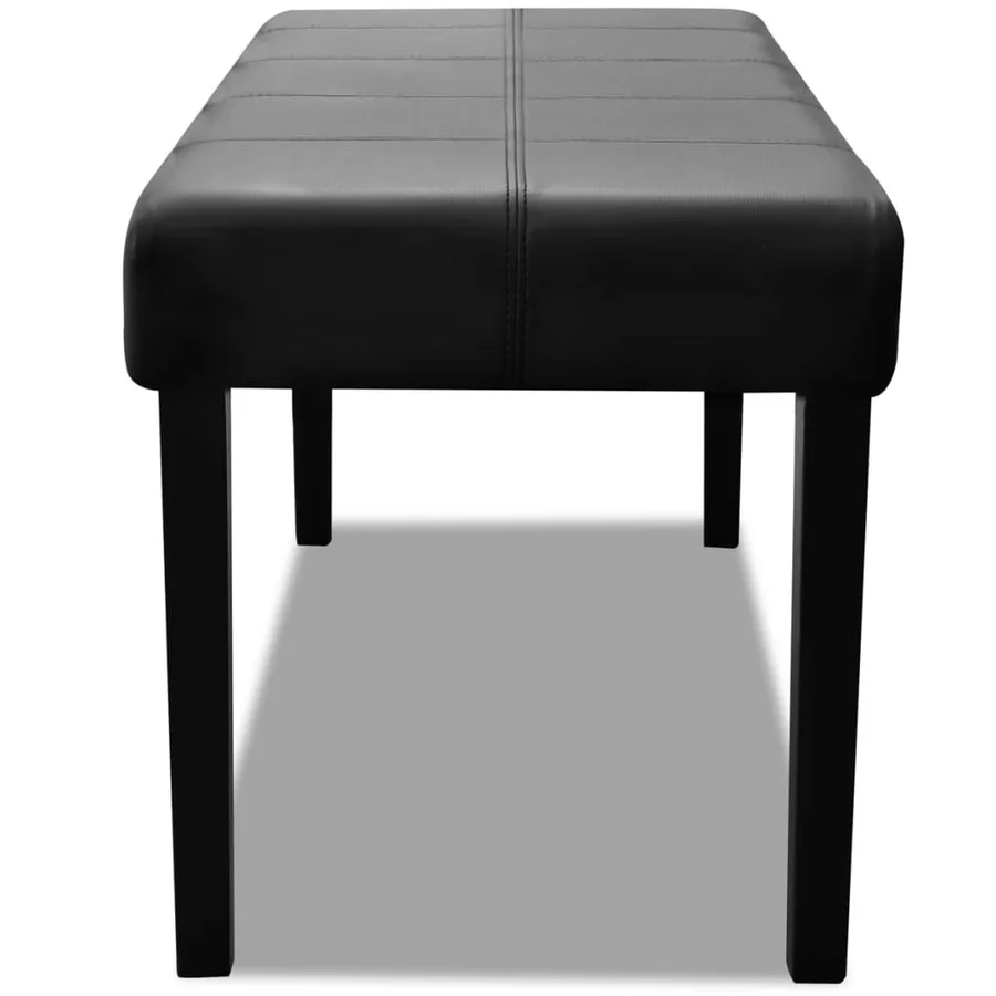 Banc en cuir synthétique de haute qualité Noir - 3