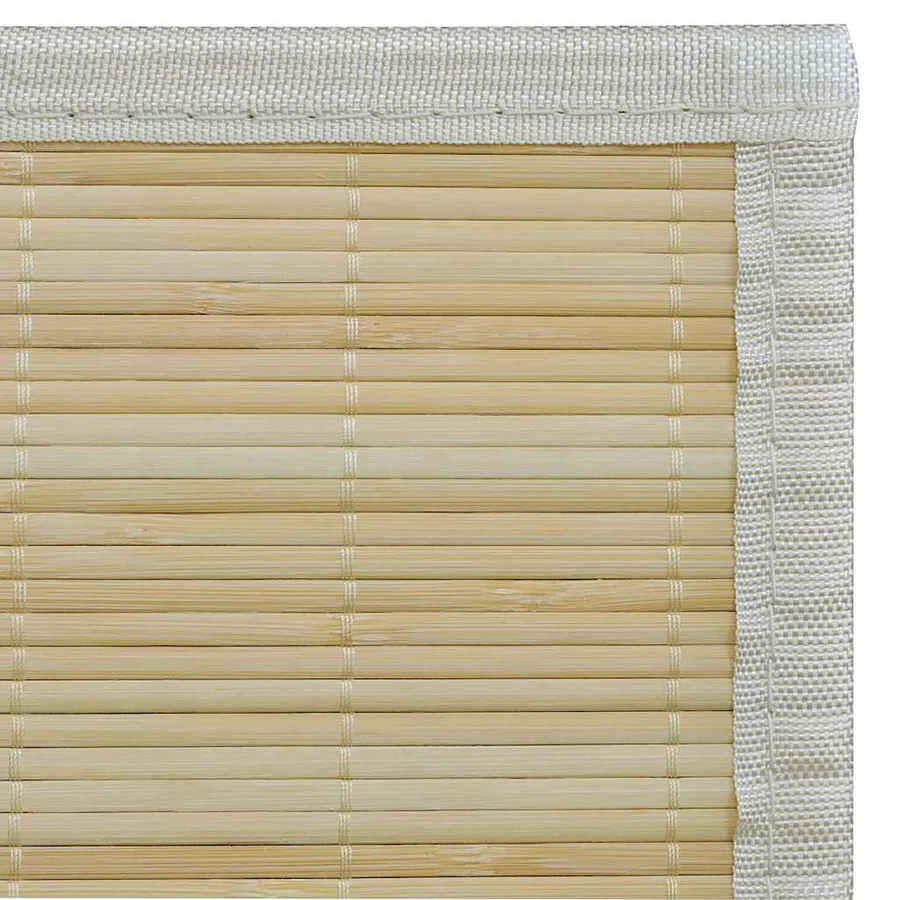 Tapis en bambou naturel à latte rectangulaire 150 x 200 cm - 6