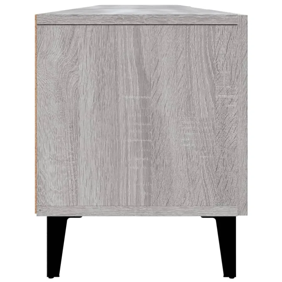 Meuble TV sonoma gris 180x31,5x40 cm bois d'ingénierie - 8