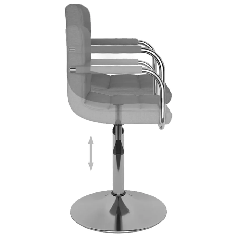 Tabouret de bar Gris clair Tissu - 6