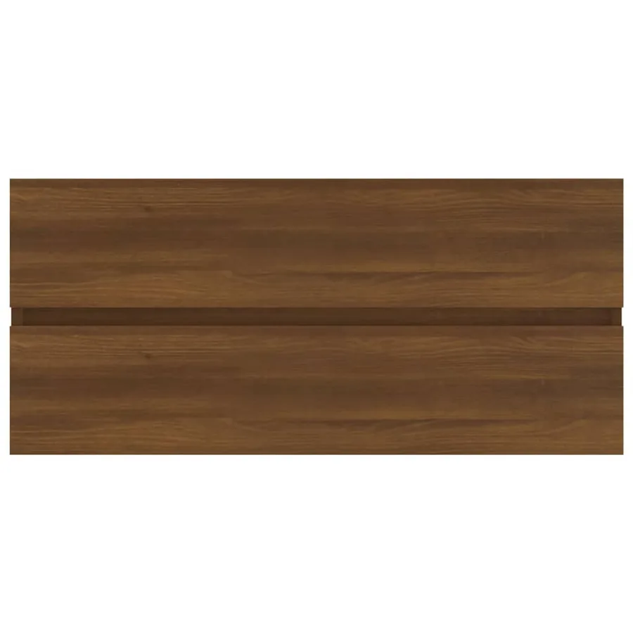 Armoire d'évier Chêne marron 100x38,5x45 cm Bois d'ingénierie - 3