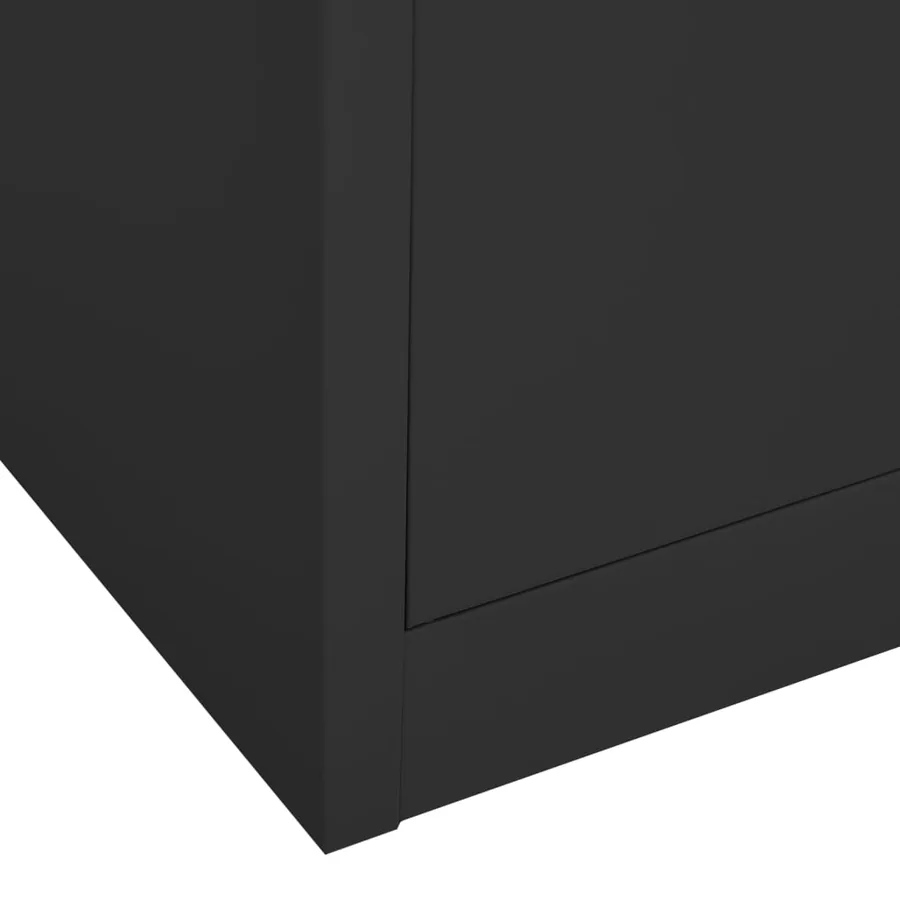 Armoire de bureau Anthracite 90x40x180 cm Acier - 10