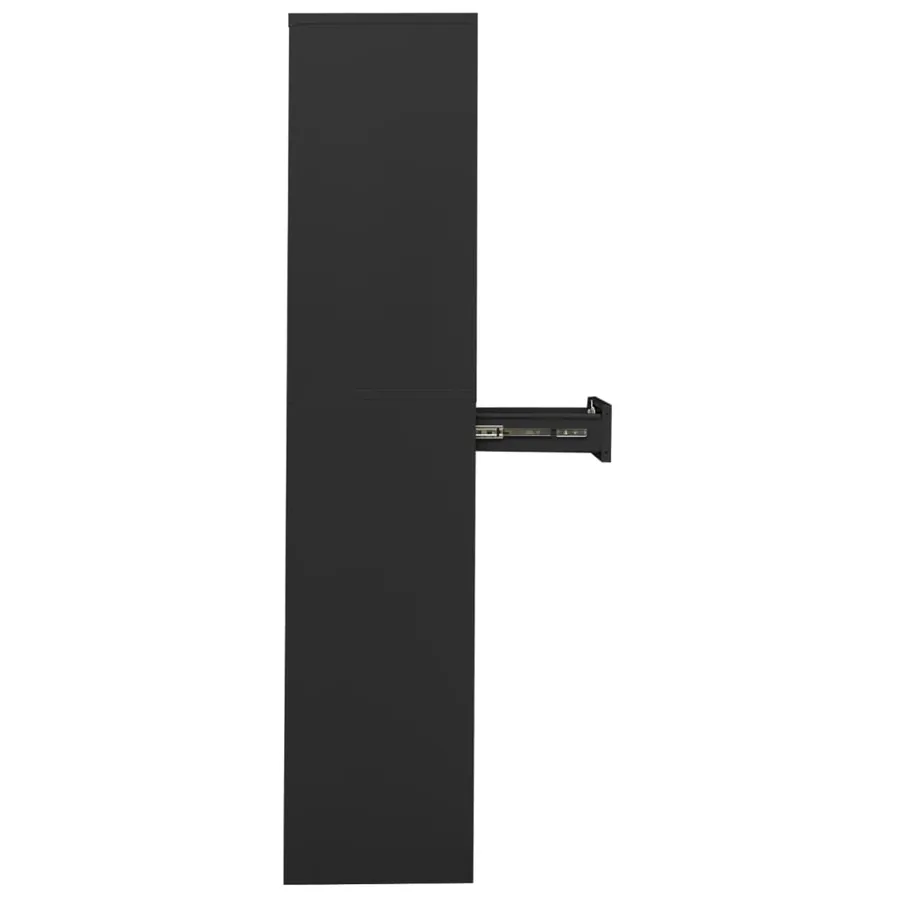 Armoire de bureau Anthracite 90x40x180 cm Acier - 4
