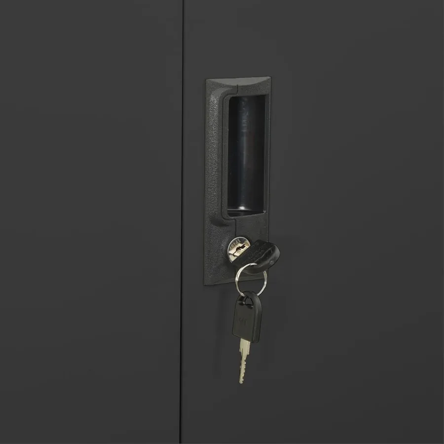 Armoire de bureau Anthracite 90x40x180 cm Acier - 7