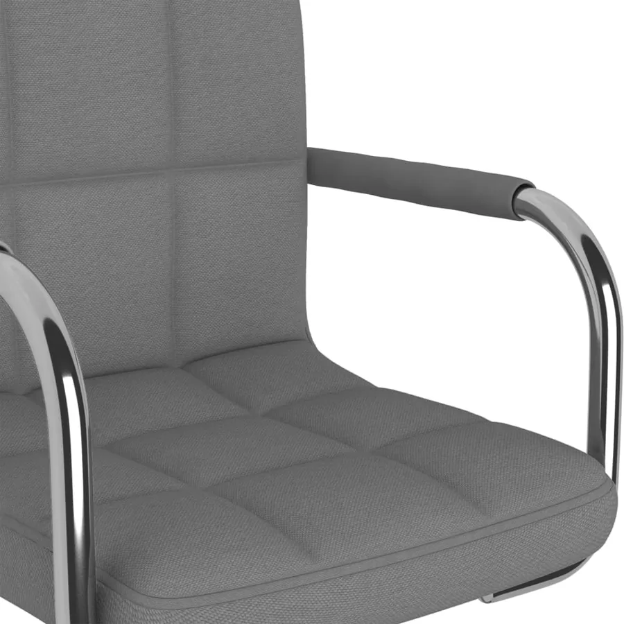 Chaise de salle à manger Gris clair Tissu - 6