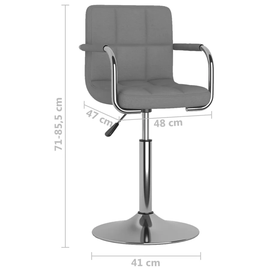 Chaise de salle à manger Gris clair Tissu - 8