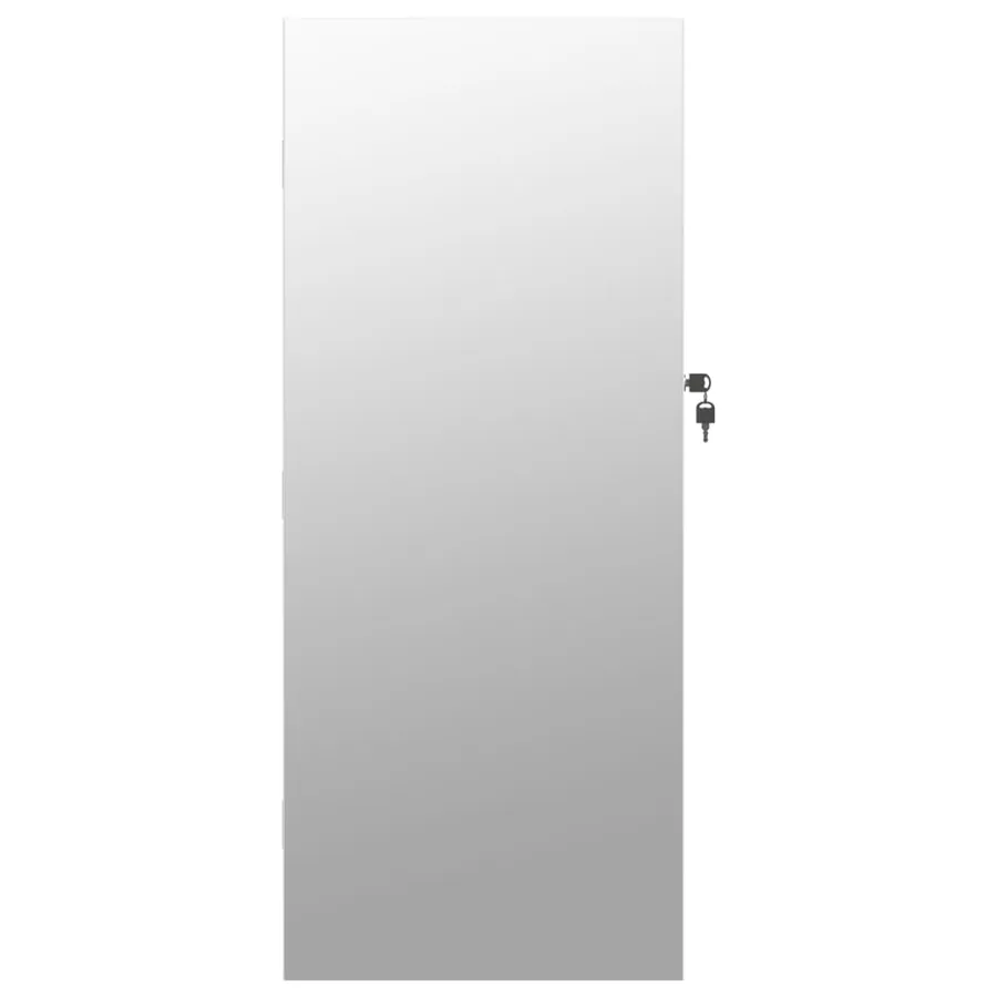 Armoire à bijoux avec miroir et éclairage LED mural blanc - 4