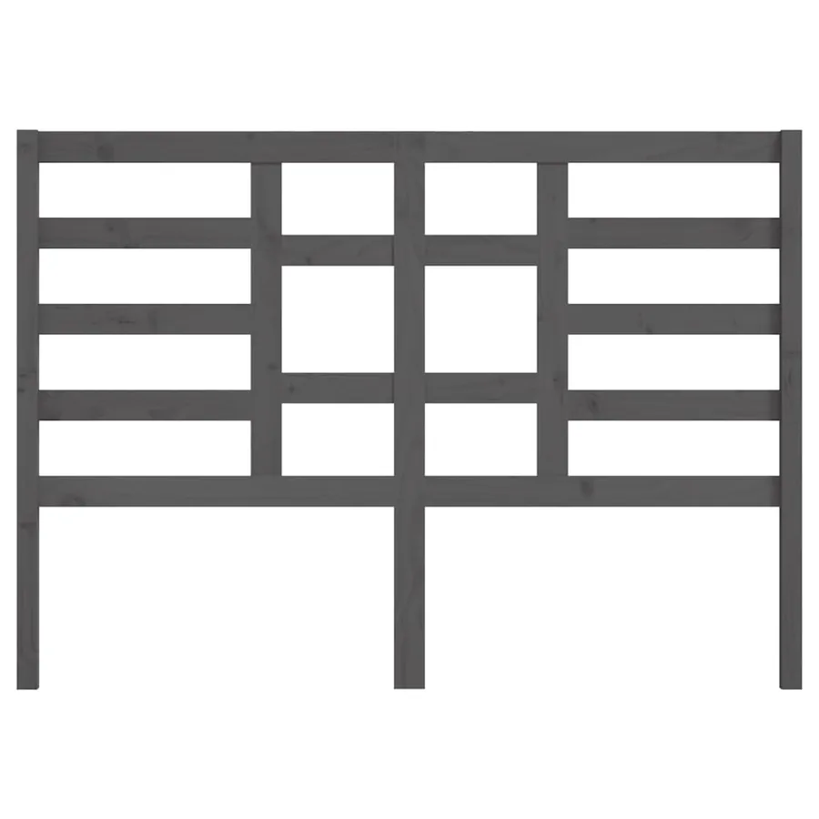 Tête de lit Gris 166x4x104 cm Bois massif de pin - 4