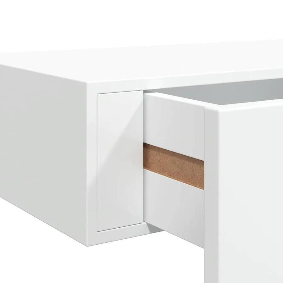 Étagères à tiroirs murales 2 pcs Blanc 60x23,5x10 cm MDF - 11