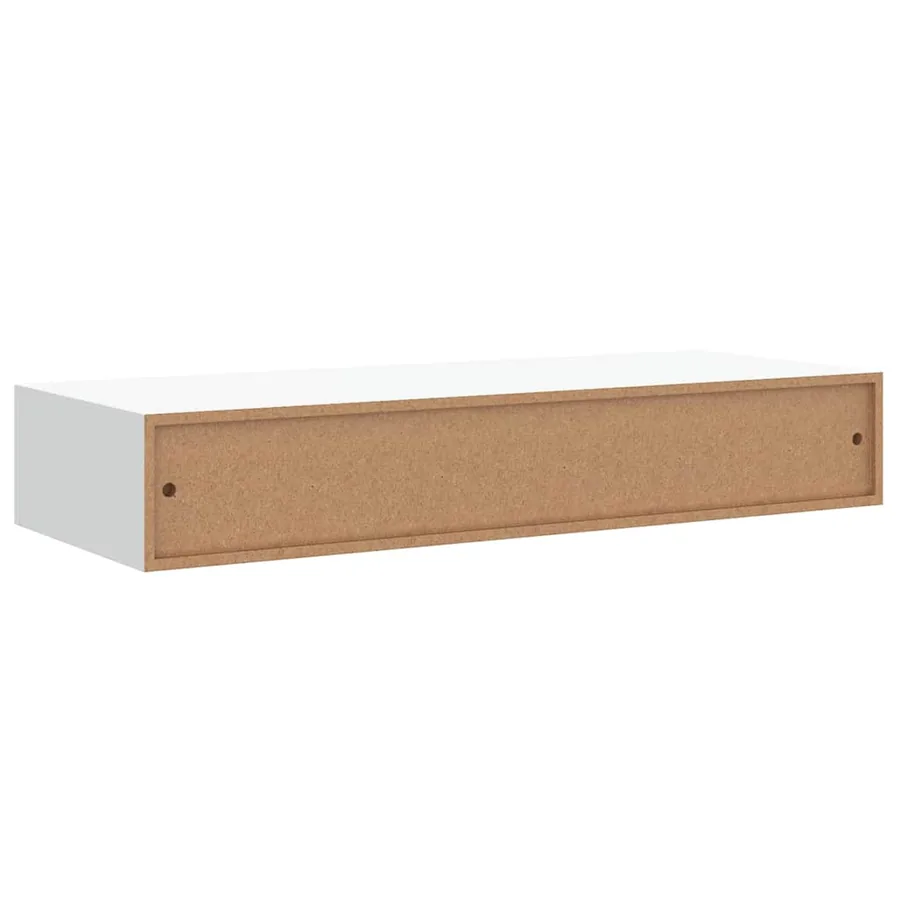 Étagères à tiroirs murales 2 pcs Blanc 60x23,5x10 cm MDF - 9