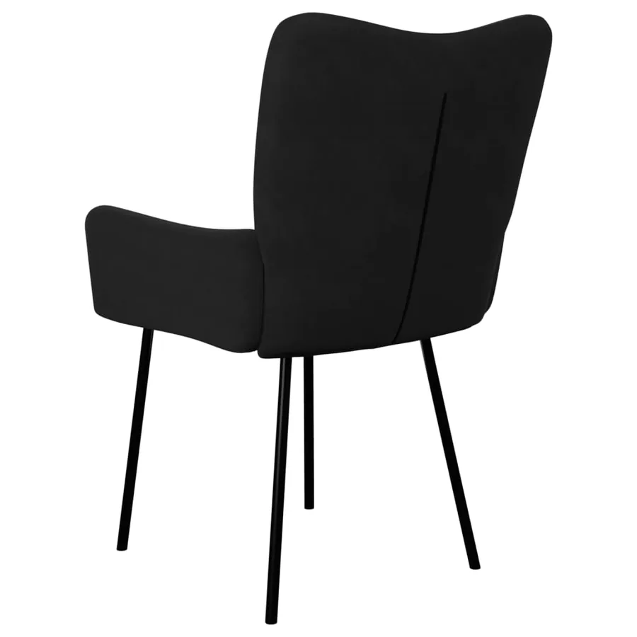 Chaises à manger lot de 2 Noir Velours - 6