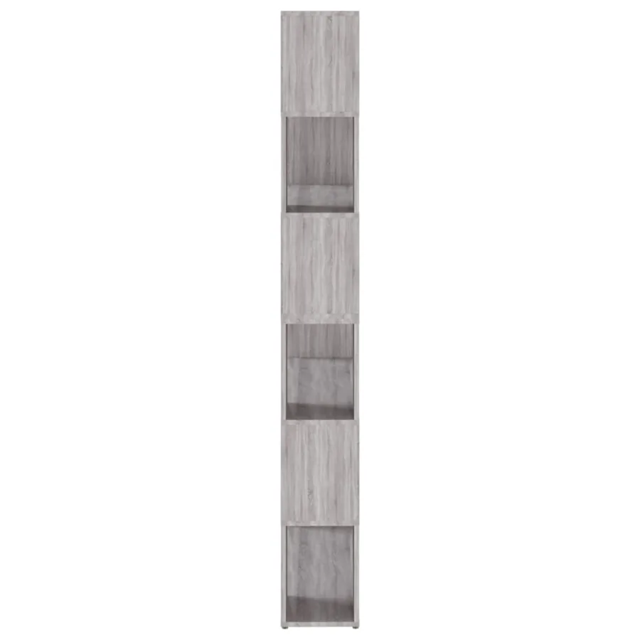Bibliothèque/Séparateur de pièce sonoma gris 100x24x188 cm - 6