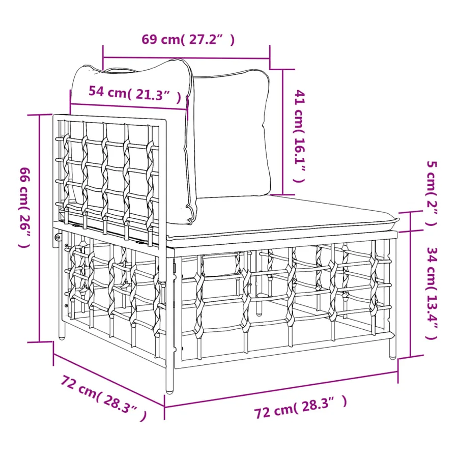 Canapé d'angle de jardin avec coussin gris foncé résine tressée - 8