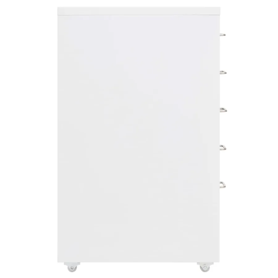 Classeur mobile Blanc 28x41x69 cm Métal - 3
