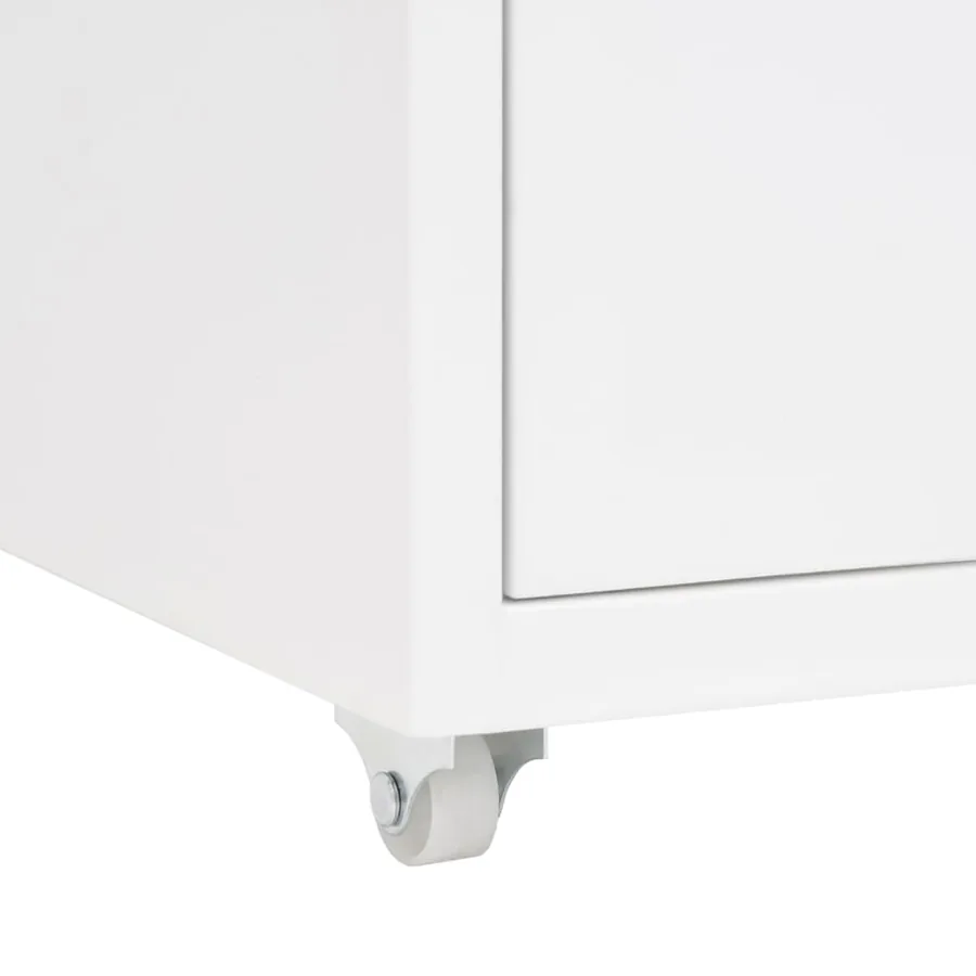 Classeur mobile Blanc 28x41x69 cm Métal - 7