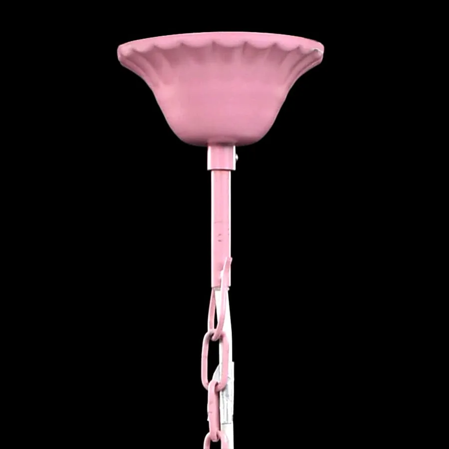 Lustre avec 5 ampoules Crystal rose - 8