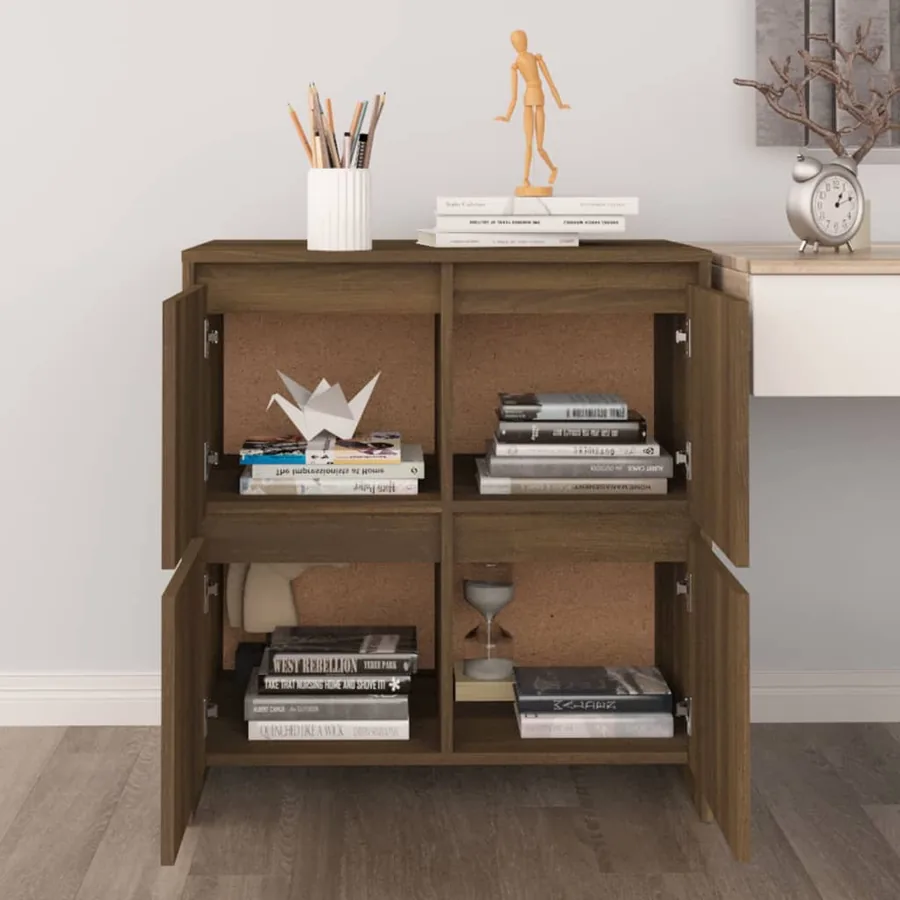 Buffets 2 pcs Chêne marron 70x41x75 cm Bois d'ingénierie - 10