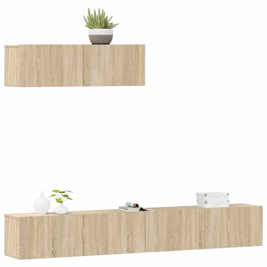 Ensemble de meubles TV 3 pcs Chêne sonoma Bois d'ingénierie - 3