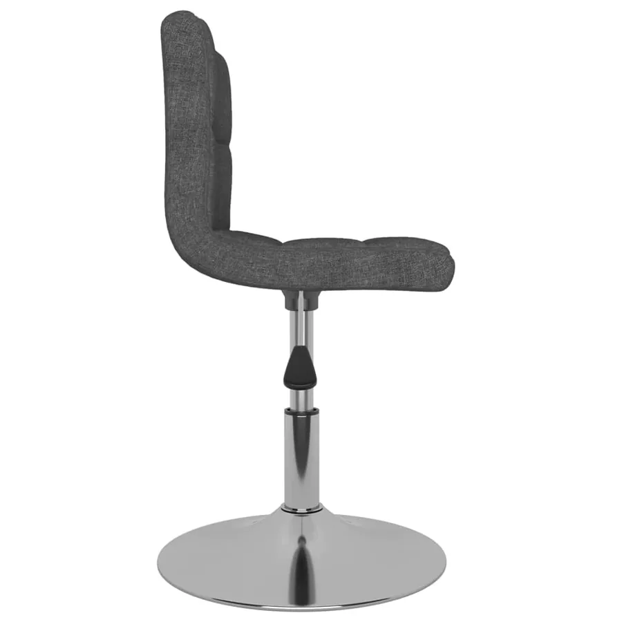 Chaise pivotante à manger Gris foncé Tissu - 3