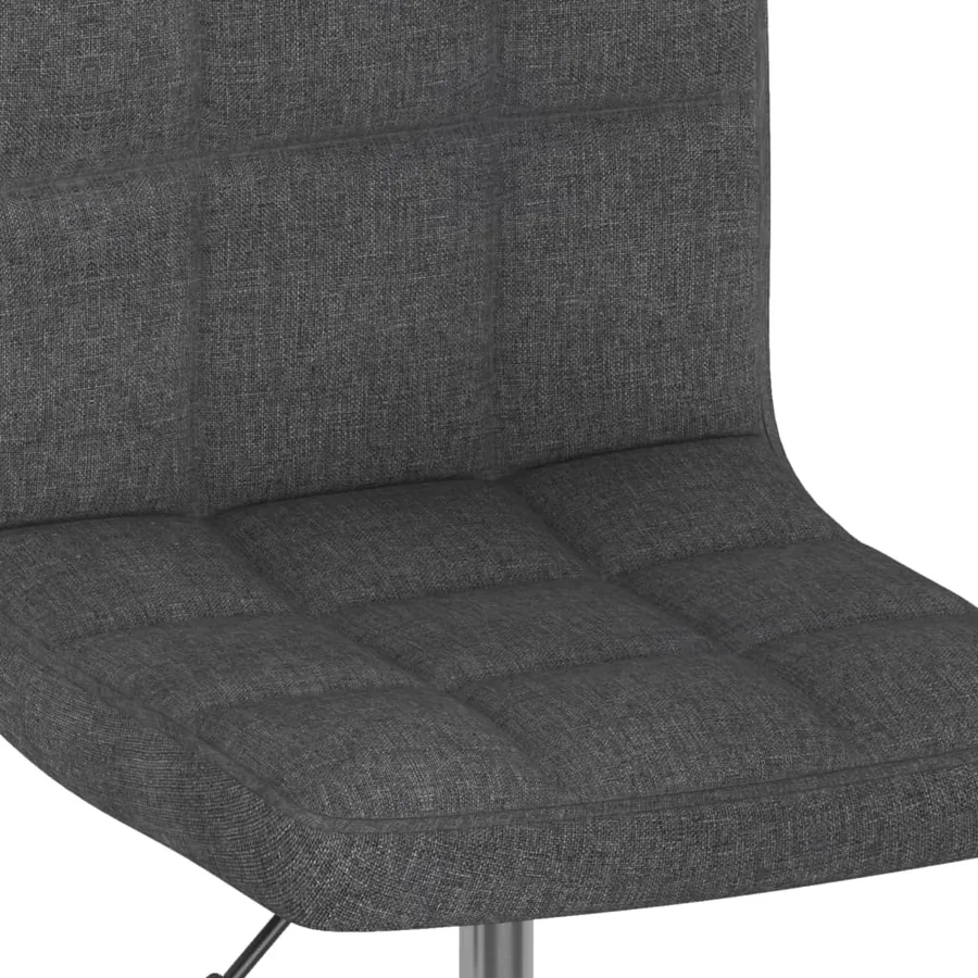 Chaise pivotante à manger Gris foncé Tissu - 6
