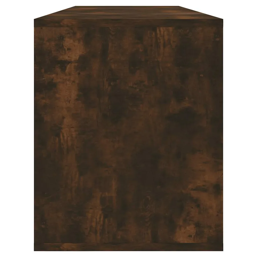 Meuble TV chêne fumé 130x35x50 cm bois d'ingénierie - 7